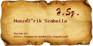 Huszárik Szabella névjegykártya